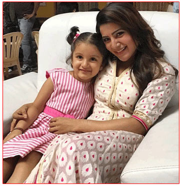 mahesh babu,samantha,sitara,baby,brahmotsavam movie sets,samantha with sitara  మ‌హేష్ కూతురు భ‌లే ఫిట్టింగెట్టింది!